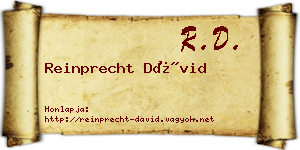 Reinprecht Dávid névjegykártya